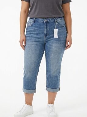VERVET • Skeeter Sol High Rise Boyfriend Cuffed Jeans Size 20